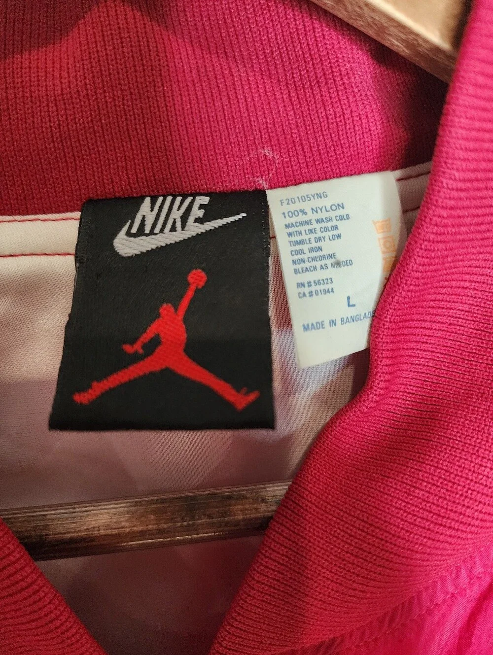 Nike Jordan 90s Vintage OG Set Nylon Track Pants Jacket Red Black White Size L